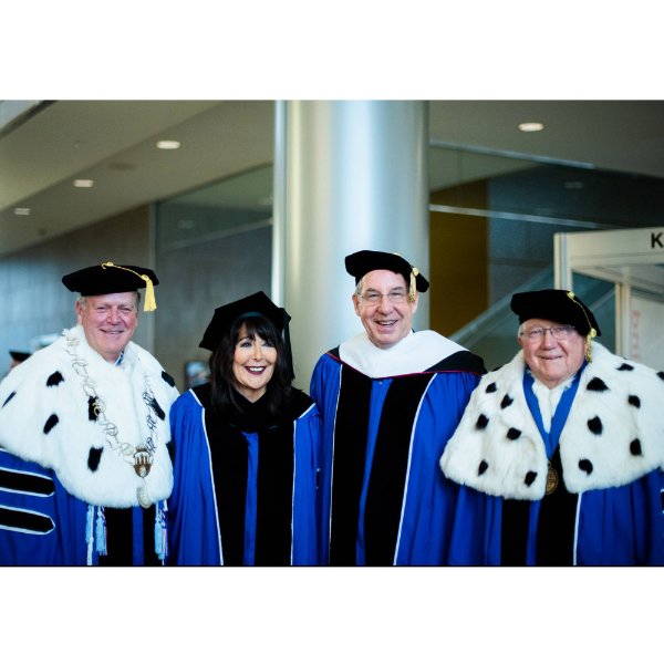 President Mantella, second from left, with former presidents Haas, left, Murray, second from right, and Lubbers, right.