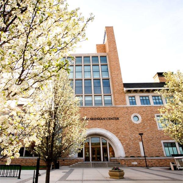 Exterior of L. William Seidman Center, home of Grand Valley's College of Business.
