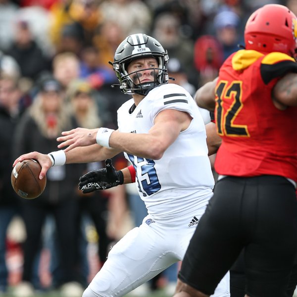 Quarterback Cade Peterson throws a pass