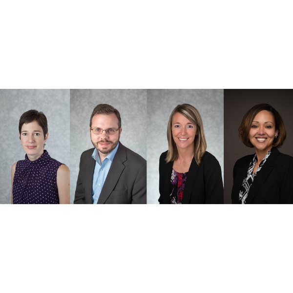 from left are headshots of Lindsay Corneal, Robert Talbert, Kristin Meyer and Alisha Davis