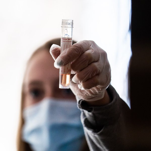 COVID-19 test sample.