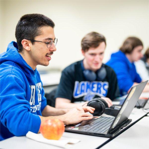Students compete in a cybersecurity exercise.