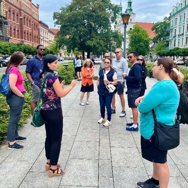 Students, faculty and guests of the GVSU EMBA tour Krakow on June 9, 2024.