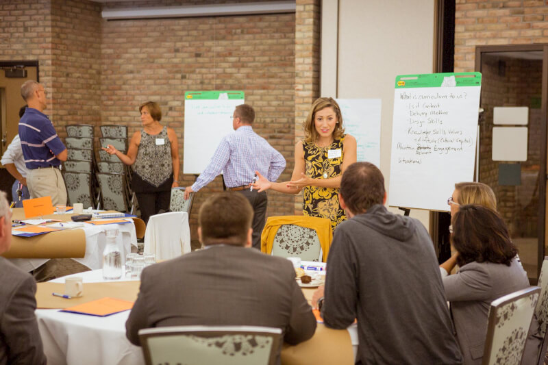 Summit participants engaged in "deep-dive sessions" to solve complex problems. Photo by Kristina Bird.