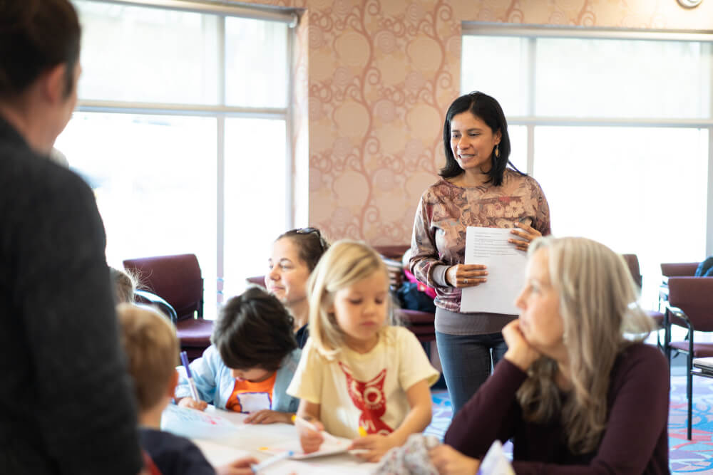 Paola Leon, associate professor of social work, started a children's book club that focuses on social justice topics.