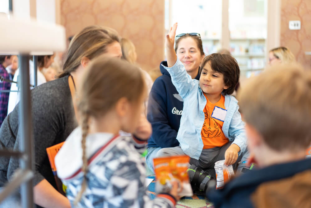 Children listen to stories with the theme, First Nations Peoples, at the Social Justice Begins With Me book club at the Grand Rapids Public Library.