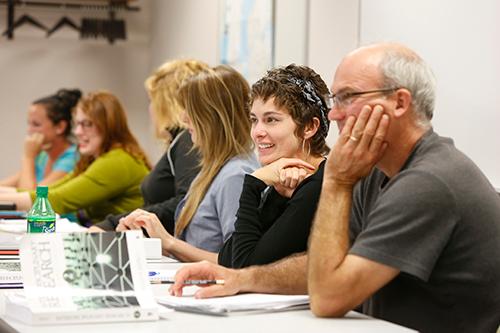 Students are pictured in a class at the Traverse City Center. The Traverse City and Muskegon centers and the Meijer Holland Campus fall under the umbrella of the Center for Adult and Continuing Studies, which was recently renamed.