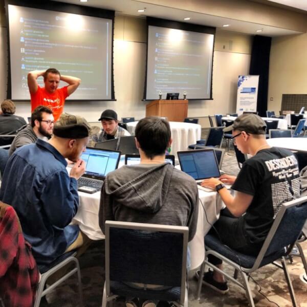 a photo of Grand Valley's hackathon event.
