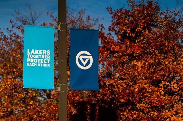 Banners on the Allendale Campus.