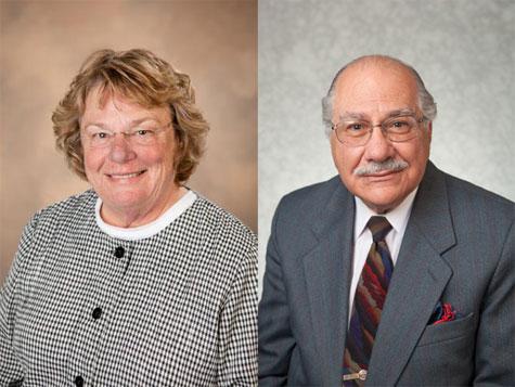 Lynn Blue and Samir Ishak will be recognized for 45 years of service to Grand Valley Thursday.