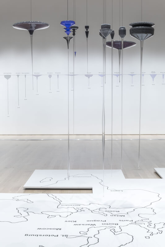 "Global Cities" on display at the Grand Rapids Art Museum in 2015. Photos by Tim Thayer/Robert Hensleigh