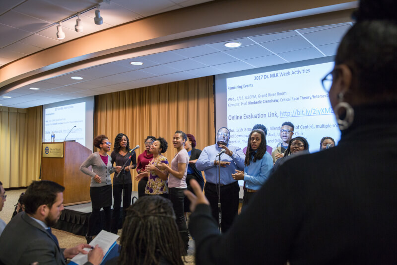 Gospel choir singing