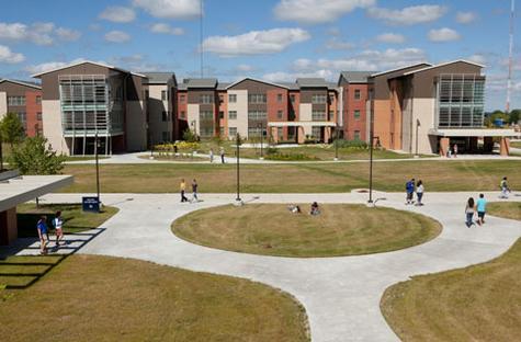 Part of the south campus housing area.