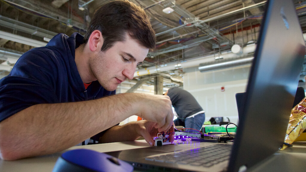 Engineering students design costumes.