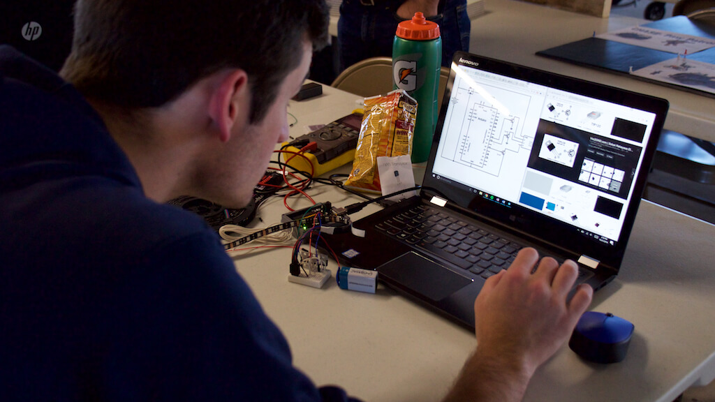 Engineering students help design Halloween costumes for children who use Power Mobility Devices.