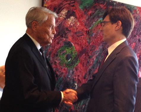 Ralph W. Hauenstein given French Legion of Honor medal.