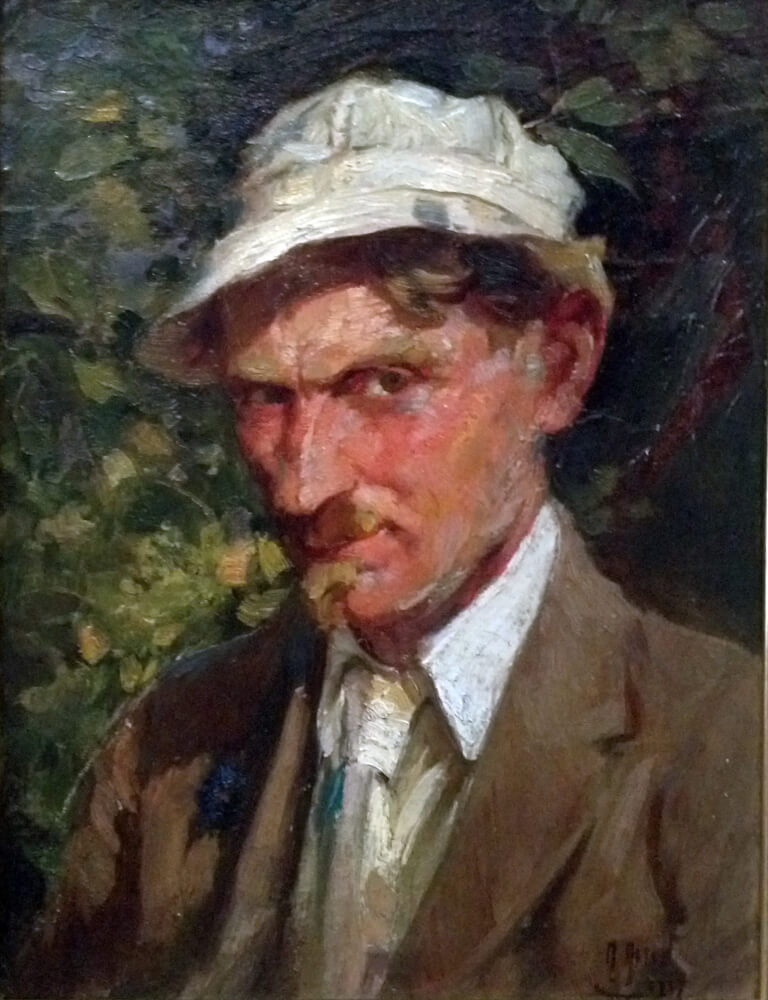 Mathias J. Alten, Self-Portrait, 1917, oil on canvas