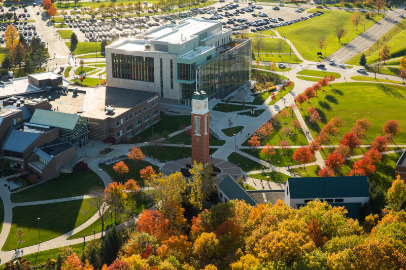 An aerial view of the Allendale Campus