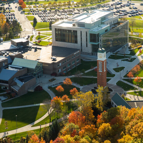 An aerial view of the Allendale Campus