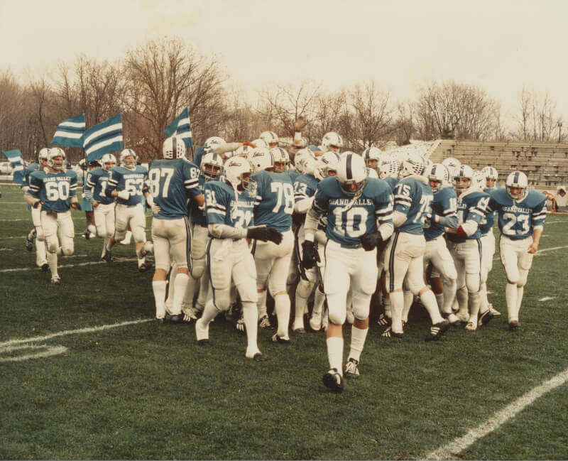 photo of football team circa 1970s