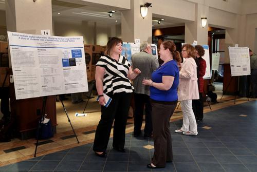 Leah Twilley presents her scholarly work on social media