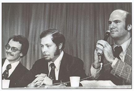 Jose Jiménez, center, founded the Young Lords in Chicago. This photo is from his 1970s campaign for Chicago alderman. Jiménez and the Kutsche Office of Local History will sponsor a bus tour to Chicago to honor the Latino civil rights movement.