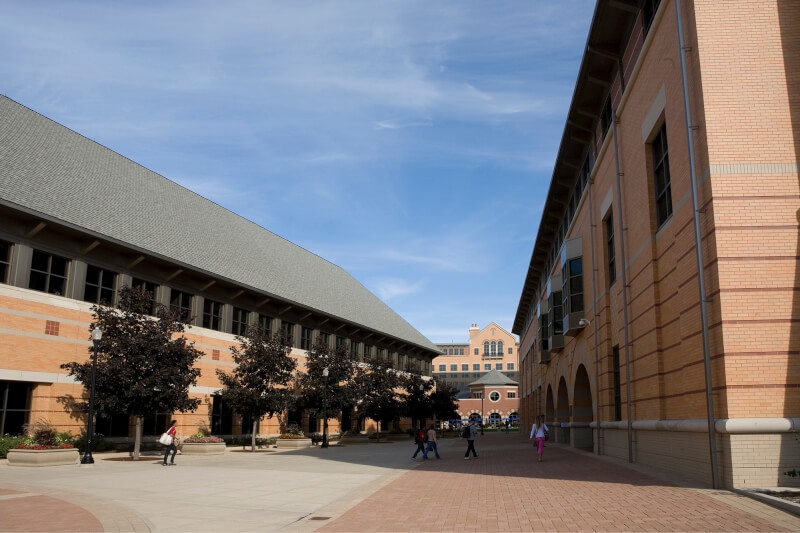 exterior of DeVos Center courtyard