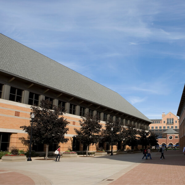 exterior of DeVos Center courtyard