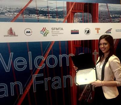 International student Yulia Conley earned full tuition for the Semester at Sea program.