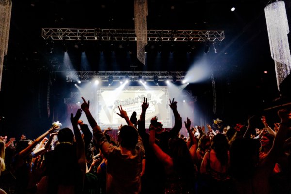 Students take to the dance floor at the President's Ball at GLC Live at 20 Monroe February 28. 