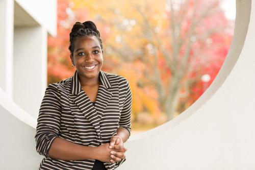 Photo by Amanda Pitts<br>Sophomore Kyra Hull attended the Health Sciences Early College Academy during high school and said she enjoyed the hands-on approach to the curriculum.