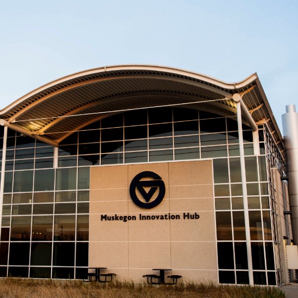 Exterior of Muskegon Innovation Hub building