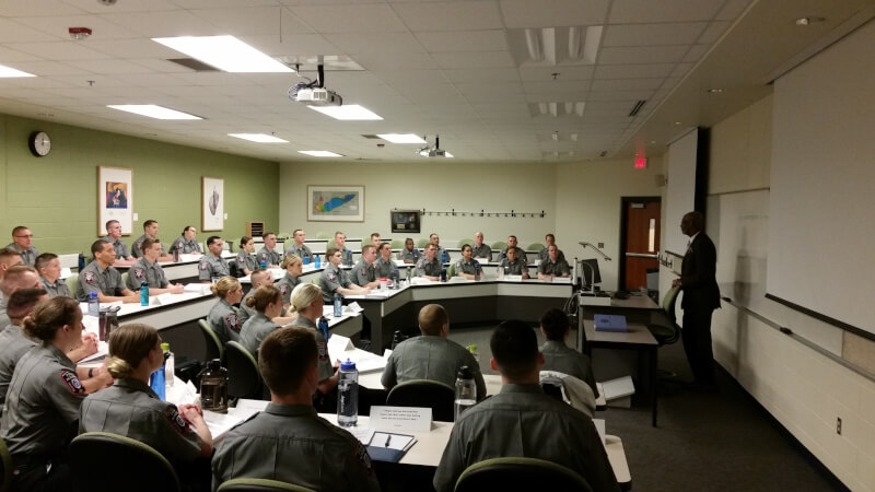 The Grand Valley State University Police Academy's 2018 class is the largest to date, with 43 recruits. 