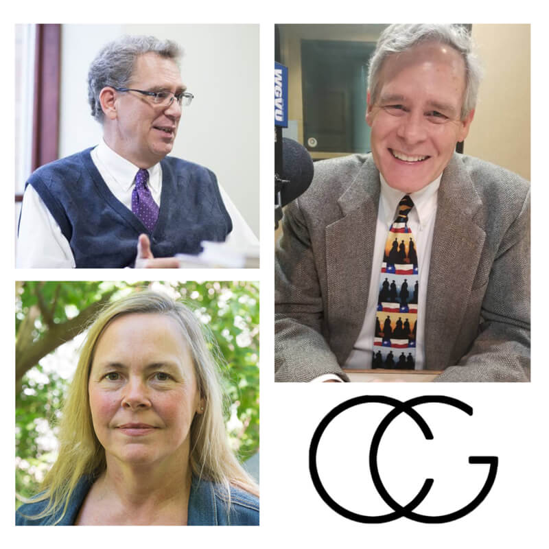 Top left, Bradley Birzer; bottom left, Elisabeth Lasch-Quinn; top right Gleaves Whitney.