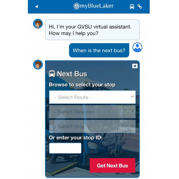 A screenshot of the myBlueLaker app