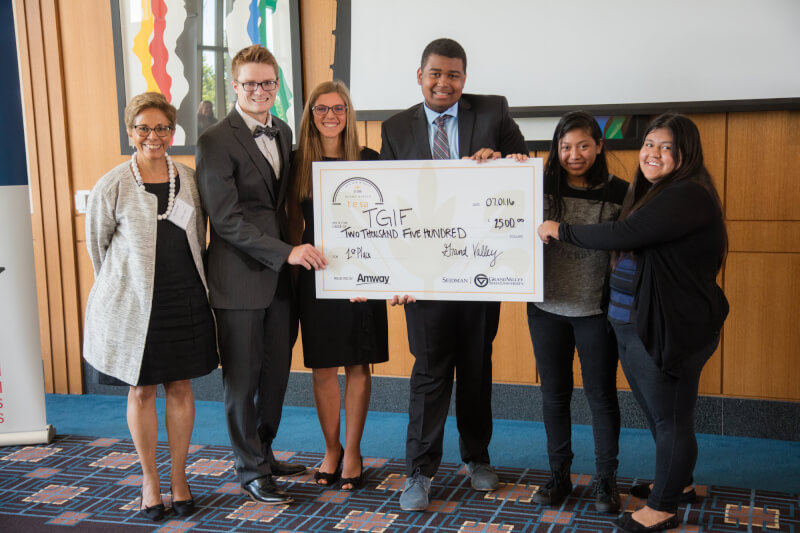 First place team members from TESA 2016 won $2,500 for their idea called, Time to Get Fresh, which would utilize school buses to deliver fresh food from area farms to local elementary schools. 