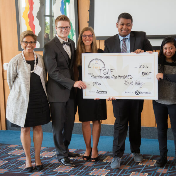 First place team members from TESA 2016 won $2,500 for their idea called, Time to Get Fresh, which would utilize school buses to deliver fresh food from area farms to local elementary schools. 