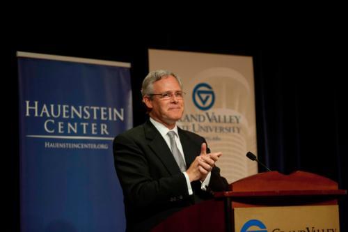 Gleaves Whitney speaks at the last American Conversations series event.