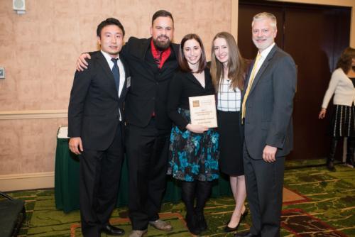 From left: Takao Kawamoto, judge; Josue Rigueiro; Melissa Atkins, Sydney Ecker, Joseph Horak
