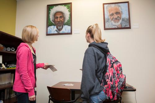 Art displayed in the Women's Center.