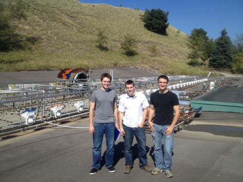 From left, Tyler Parker, Dan DeVos and Josh Stein.