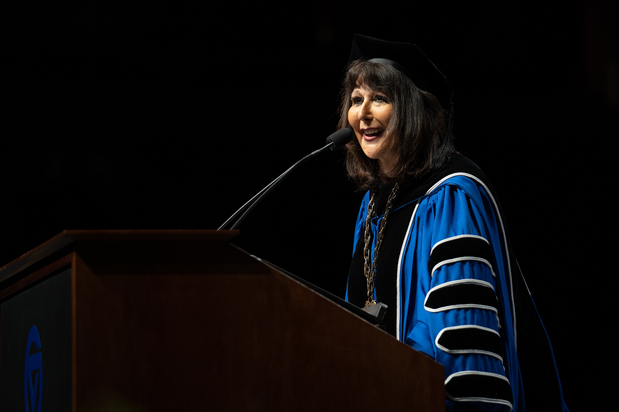 President Mantella at podium