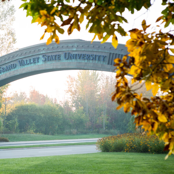 Entrance to the Allendale Campus in the morning. 
