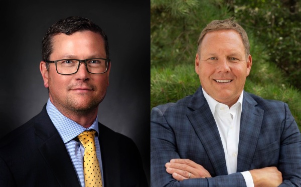 Portraits of Steve Downing and Mark White, CEOs of Gentex and Shape Corp., respectively.