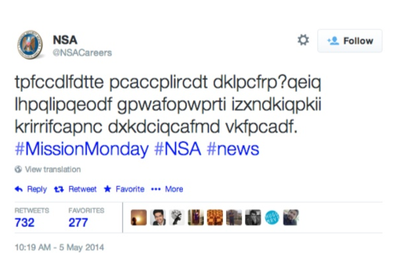 The coded tweet from the NSA