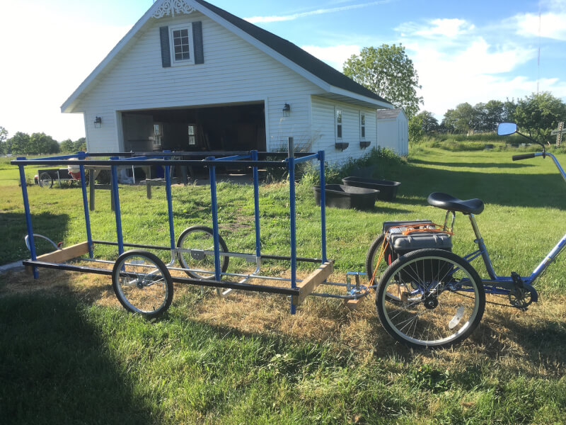 A photo of the mobile market frame. 