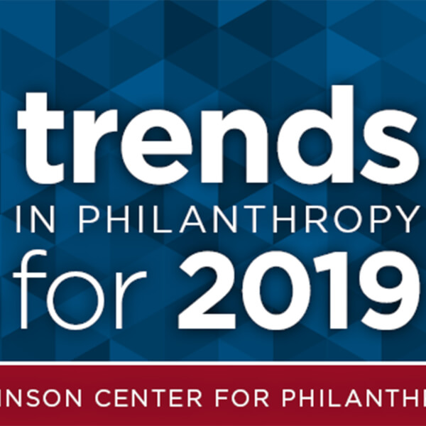 A graphic that says "11 Trends in Philanthropy for 2019"