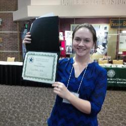 Alyson Mabie's research paper received first place in the undergraduate student paper presentation category during the October 17 Associaton of American Geographers annual meeting.