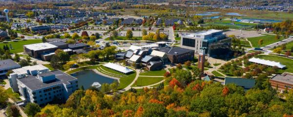 Aerial view of Allendale Campus.