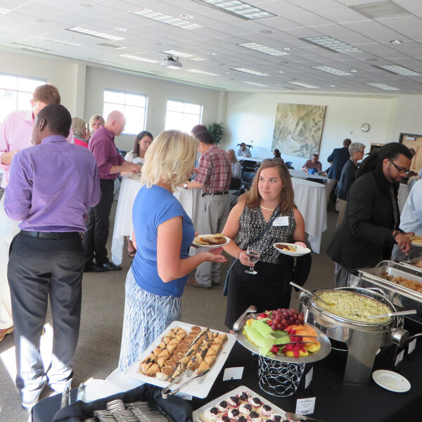 group of people at reception